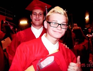 Skyler "Rooster" Boring at his Heritage High graduation this spring.