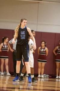 Tate, listed at 5-foot-6 in the Alcoa program, guards 6-6 Christian Academy of Knoxville center Chyenne Hooper.