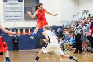 Lindsey Roddy gets way up to deny a Farragut pass on Tuesday.