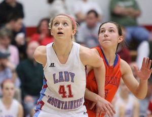 Heritage's Kassi Knight boxes out against Roddy.