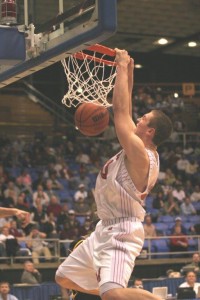 Aaron Douglas throws down a dunk at state. (Editor: Rest in peace, big guy.)