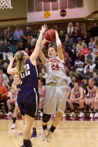 Allyson Freiermuth finished a rebound shy of a double-double. MC sports information