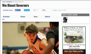 The William Blount Governors homepage on BPR.